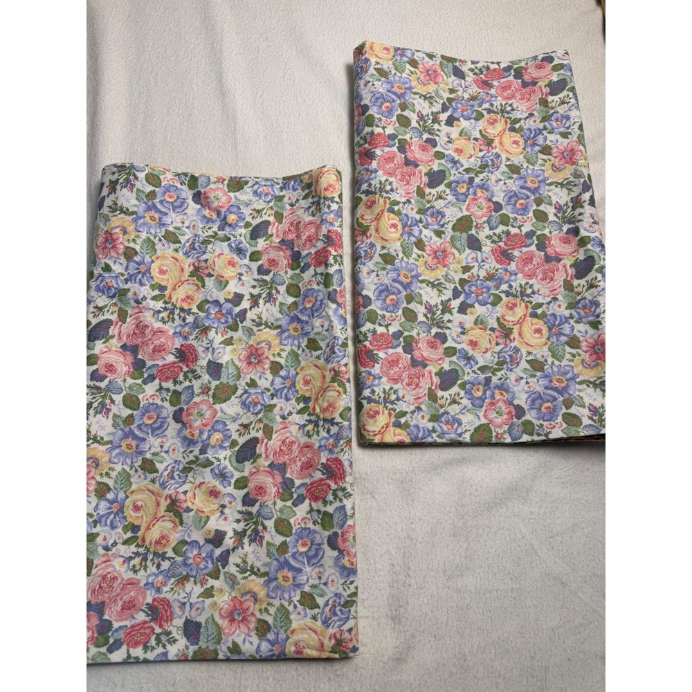 Vintage Laura Ashley Valance Set 2 Floral Sycamore Quartet 18"x84" Cottagecore
